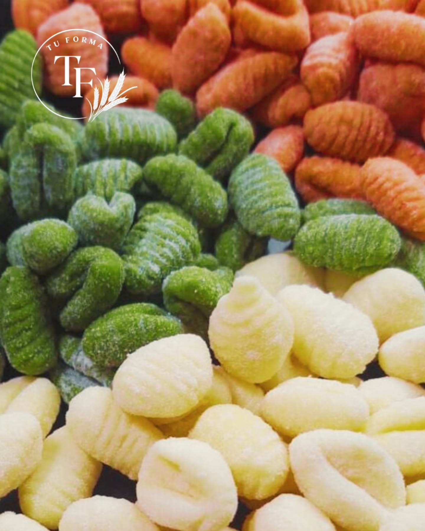 Ñoquis tricolor caseros
